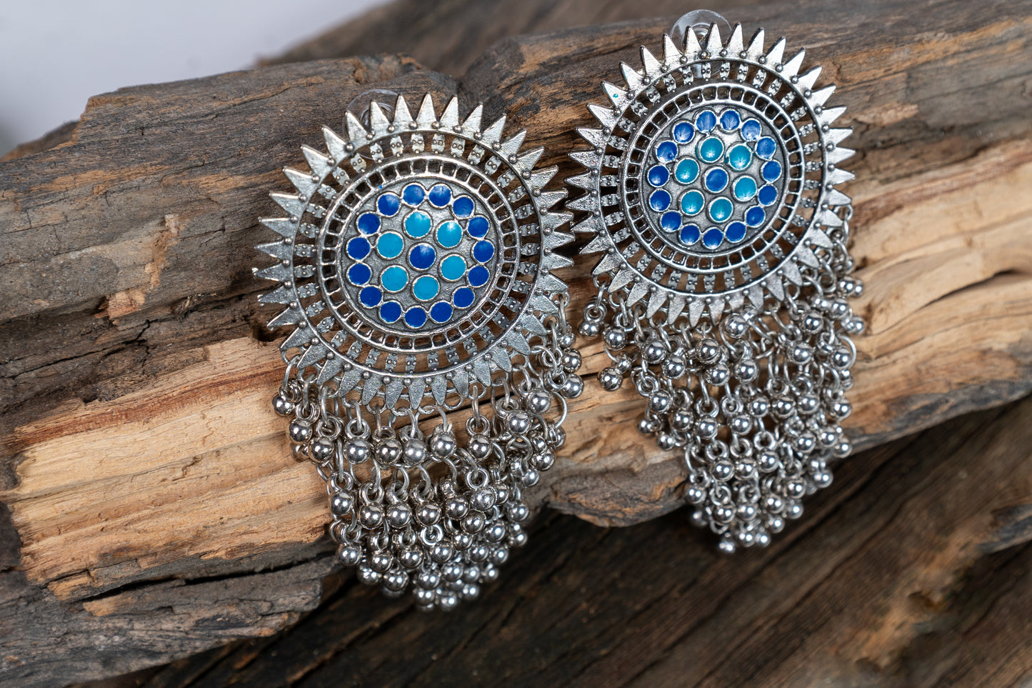 Blue Mirage Chandeliers Earrings for Women
