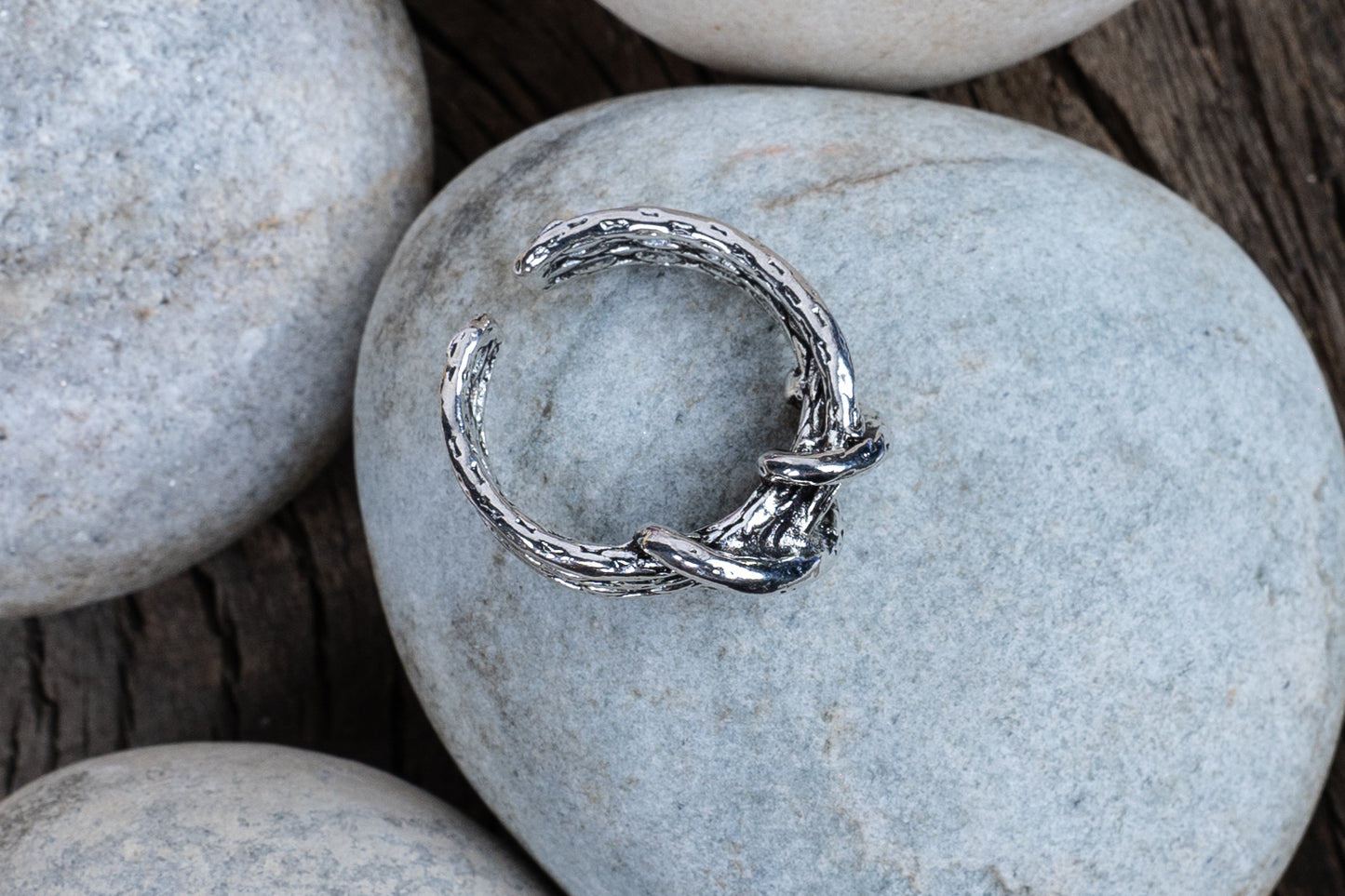 Elegant Silver Knot Ring for Men