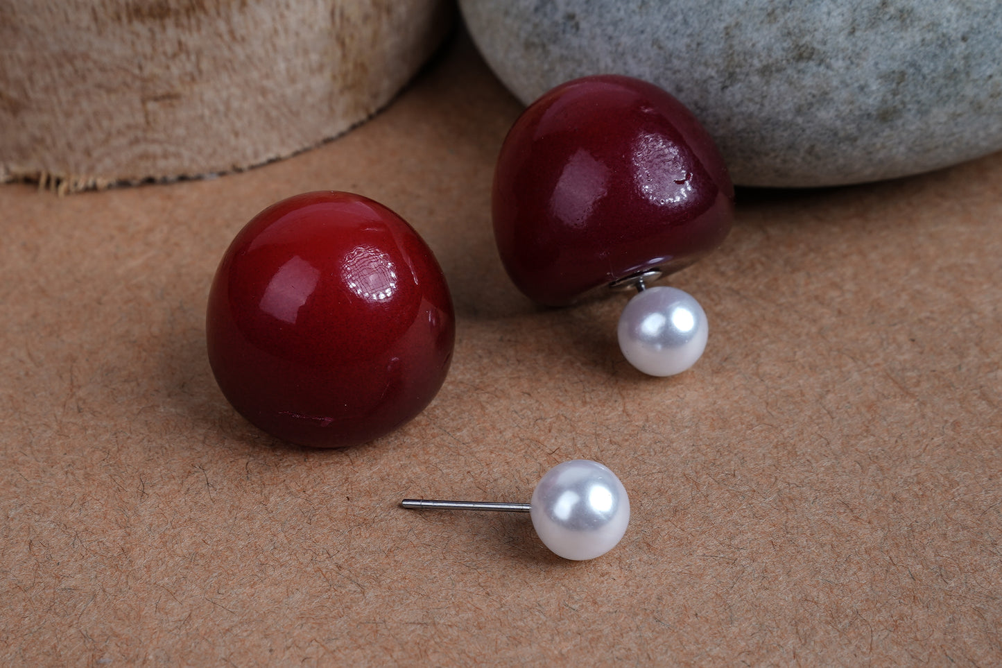Modern Cherry Shaped Stylish Korean Earrings