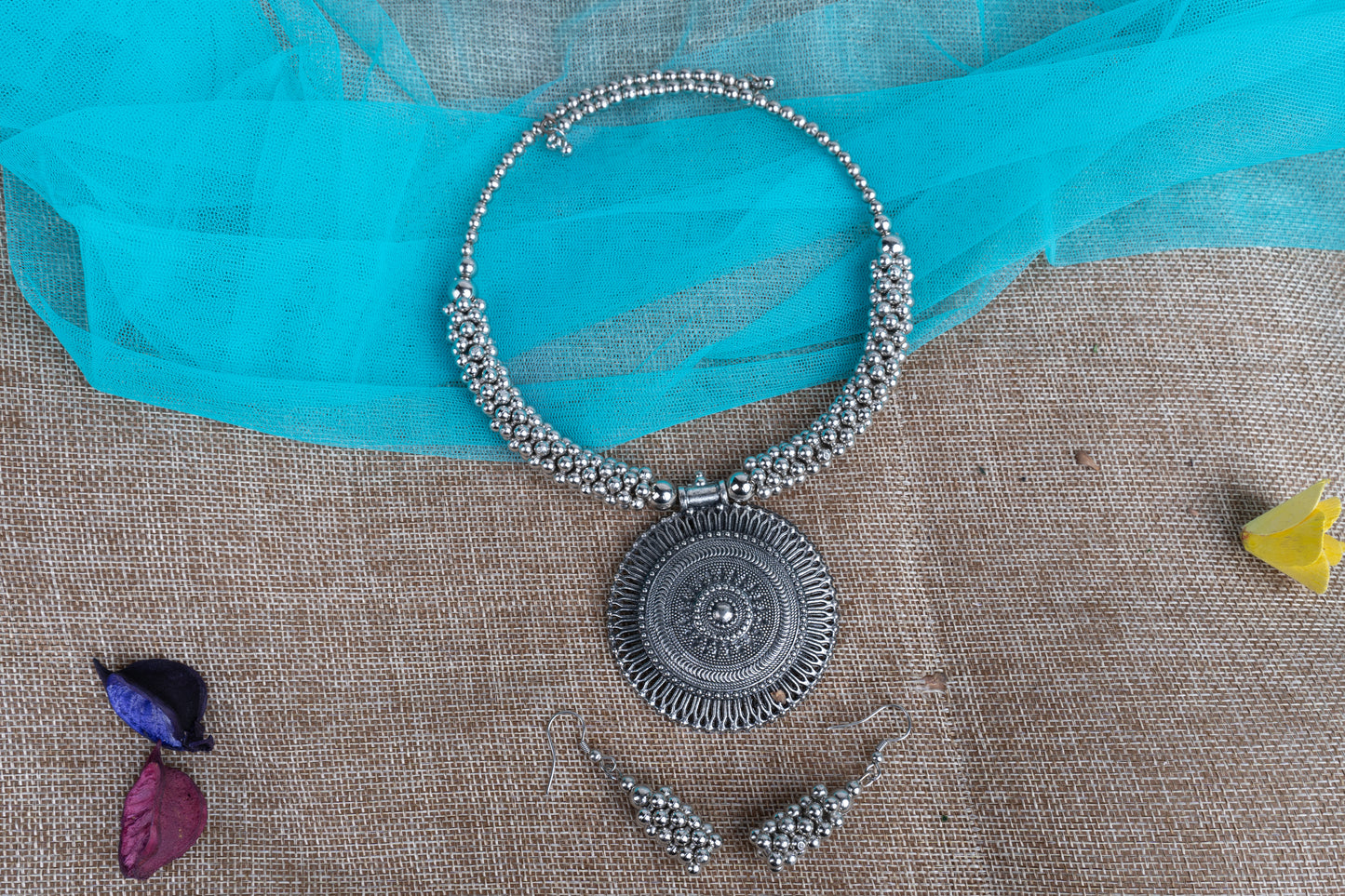 Celestial Circle-Shaped Chokar Necklace