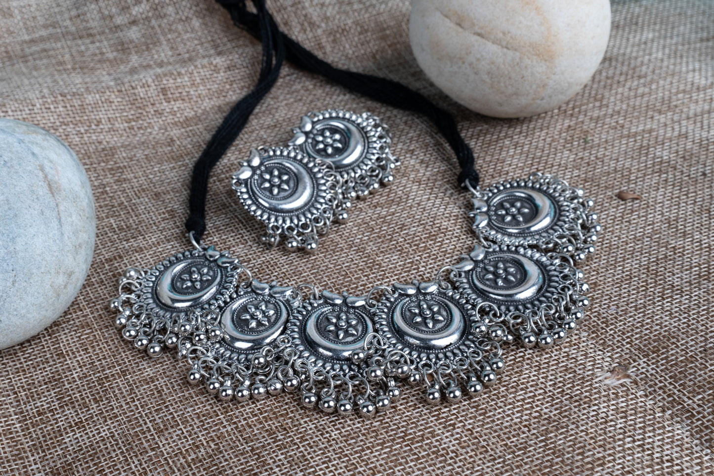 Silver Celeste Chokar Necklace for Women