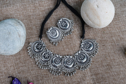 Silver Celeste Chokar Necklace for Women