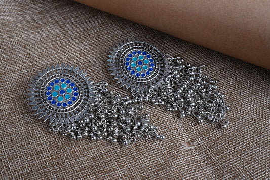 Blue Mirage Chandeliers Earrings for Women