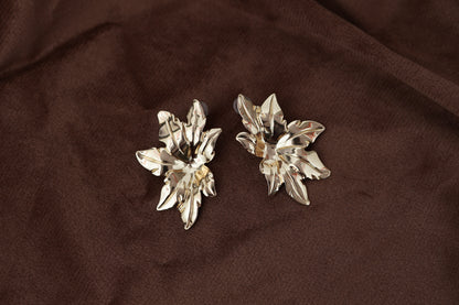 Golden Leaf Stylish Korean Earrings