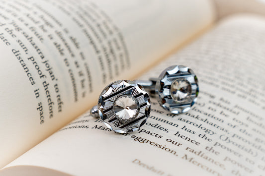 Crystal Crown Men's Cufflinks