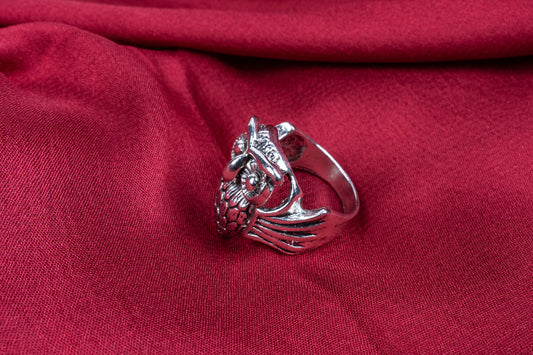 The Owl’s Vigil Shaped Ring for Men