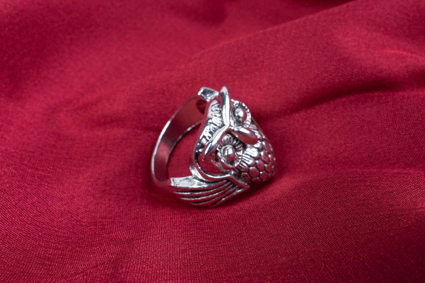 The Owl’s Vigil Shaped Ring for Men