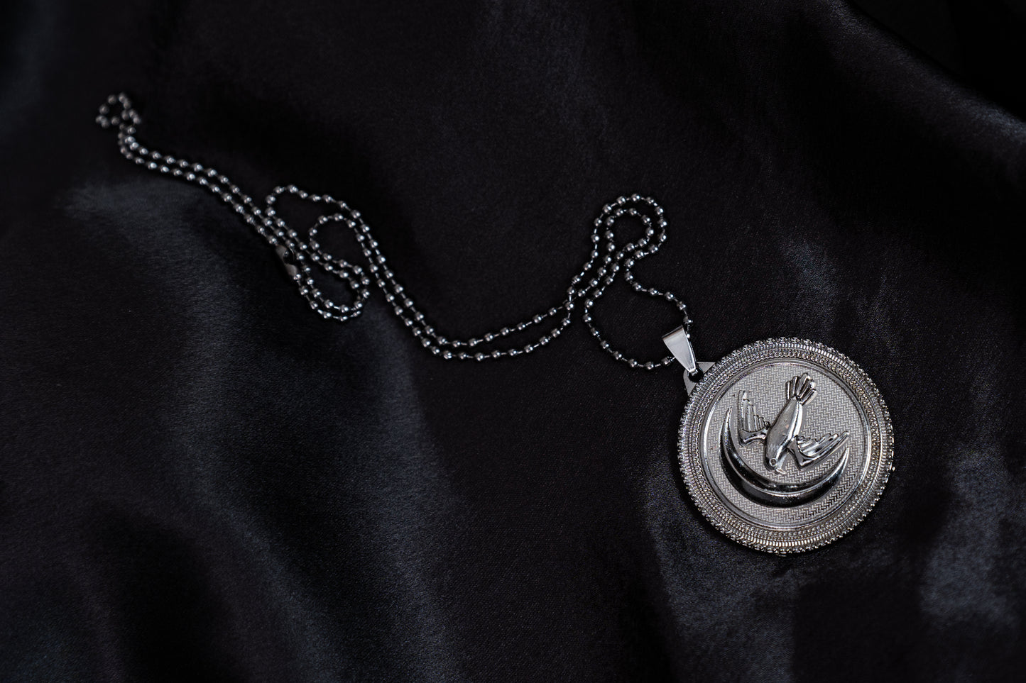 Celestial Dove Medallion Pendant for Mens