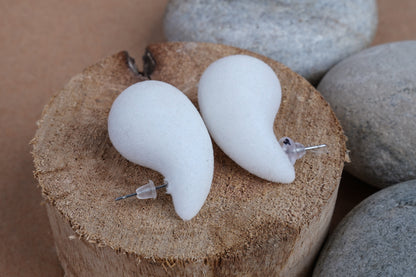 White Elegant Stylish Korean Earrings