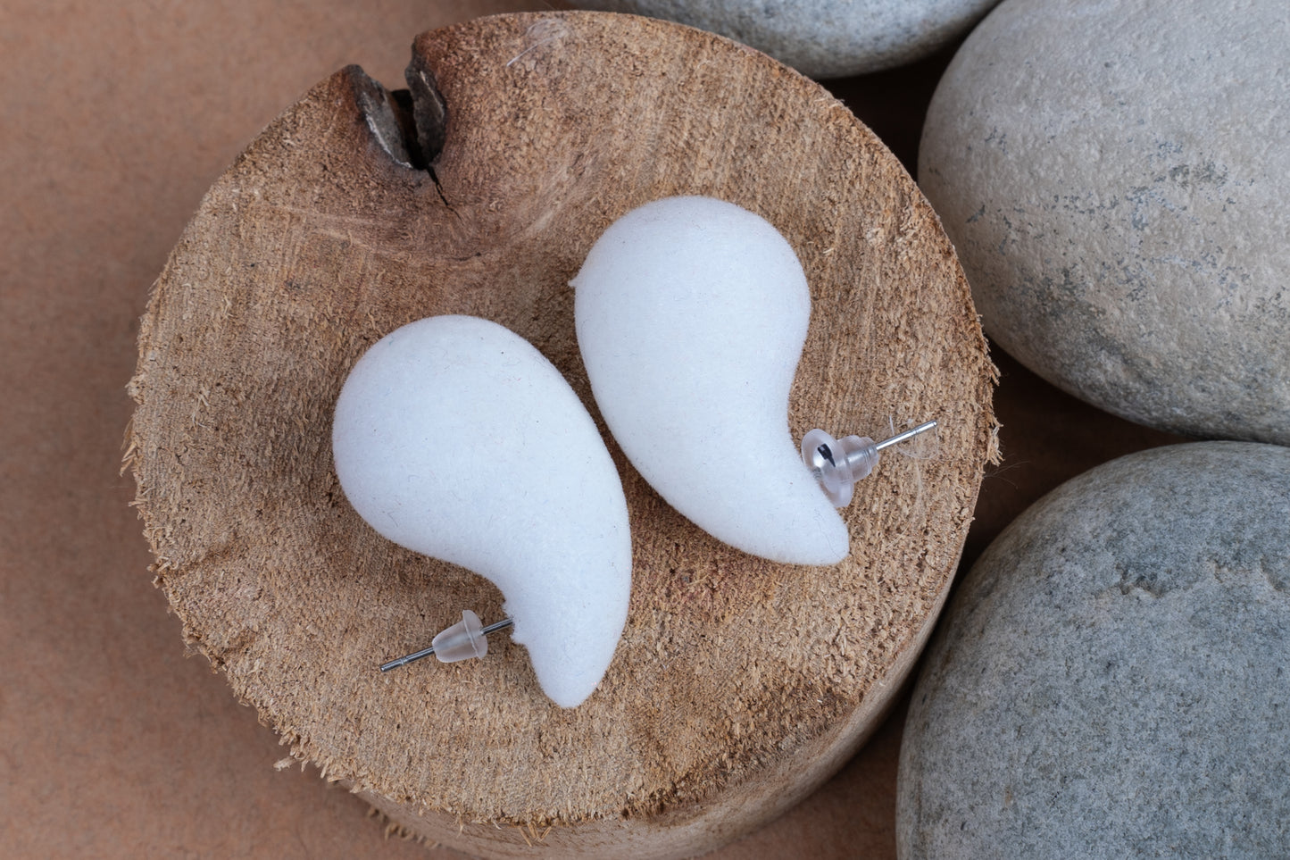 White Elegant Stylish Korean Earrings