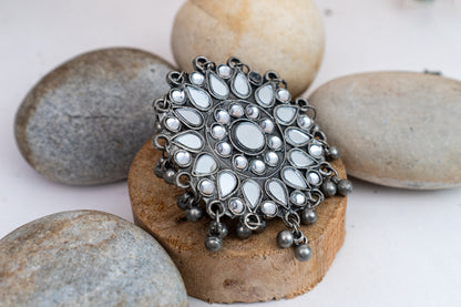 Silver Petals Ring for Womens