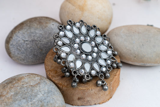 Silver Petals Ring for Womens